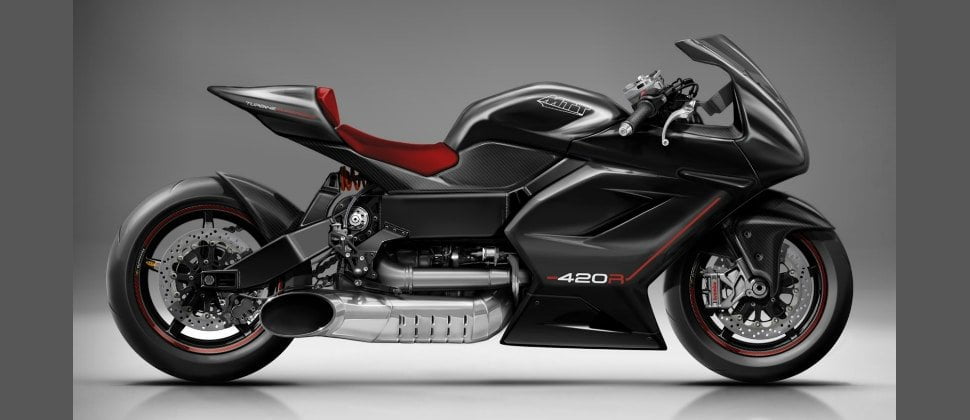 La MTT 420R, una moto con turbina de helicóptero
