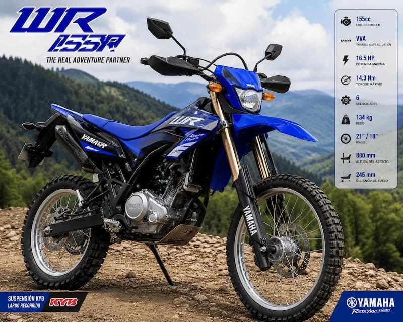 Imagen ilustrativa de Yamaha WR155 R 2026 en Costa Rica: 7 Razones